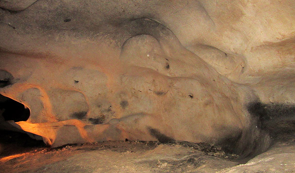 Magura Cave, the naturally plastered walls of the Art Gallery (AA)