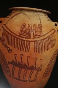 Fig. 9 Ceramica predinastica da Naqādah (Immagine tratta da: https://s-media-cacheak0.pinimg.com/236x/32/cd/2e/32cd2e0cbb7a1577184 65bb8a3a45791.jpg)