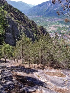 Dos  Sulif (Paspardo, Valcamonica, panoramic view from the engraved rock