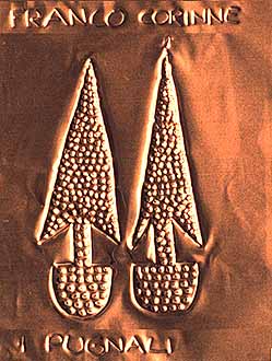 Copper Age daggers (Corinne, 11 years, embossed copper)